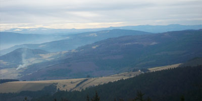 Paysage du pilat, vue sur les vallées du Pilat