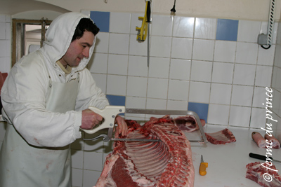 Découpe de la viande de porc